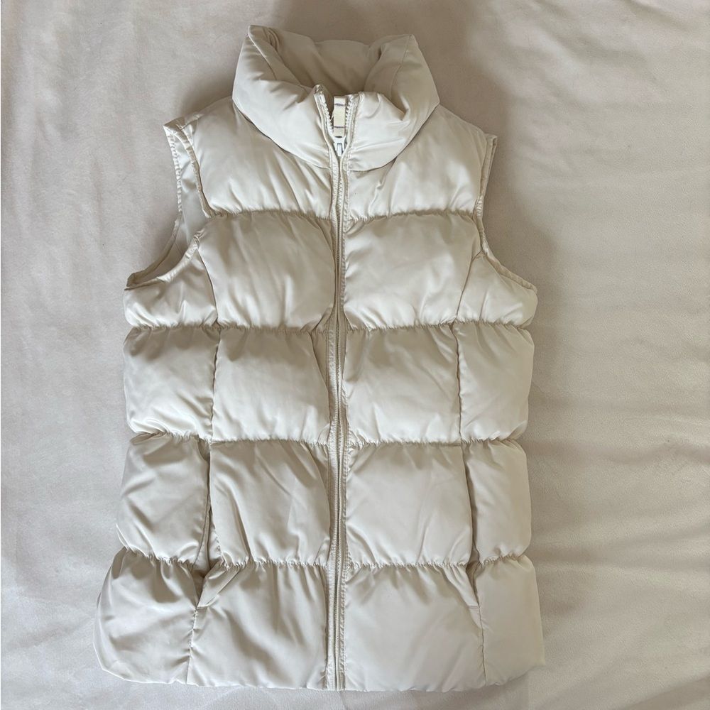 Lands' End Kids Cream Down Insulated Puffer Vest